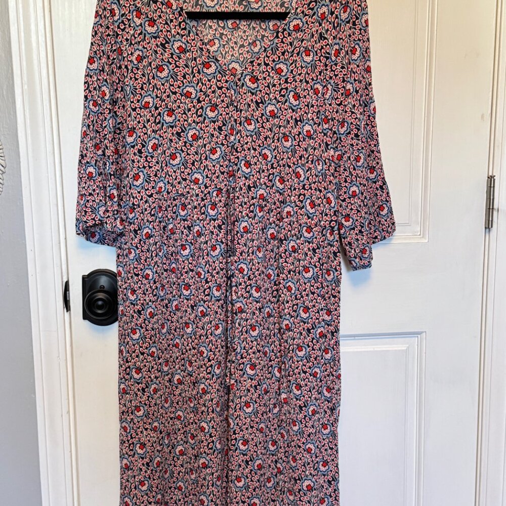 Boden  Crepe Dress with Draw String Waist - Picture 2 of 4